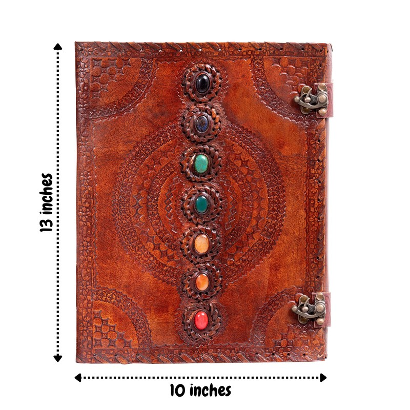 Hell Blues Leather Unlined Bound Journal 13 x 10 inches
