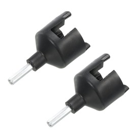PATIKIL Electric Fence Insulator Screw-in Ring Insulator Wood Post Insulator Black for Farm Fencing Power Grid System 2 Set