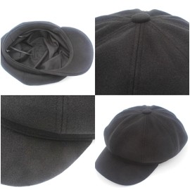 GWAWG French Beret Retro British Style for Men and Women,Ladies Wool Blend Fashion Hats,Winter Warm Vintage Hat Black