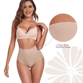 SAYCELI Women's Briefs Underwear High Waist Tummy Control Full Coverage Panties, Ladies Postpartum Underpants 5 Pack