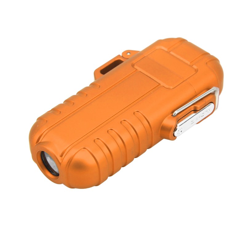 Outdoor Double Arc Electric Lighter Portable Waterproof Flashlight Lighter Charging