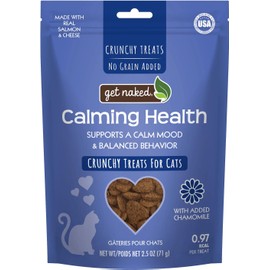 Get Naked Cat Calming Treats Salmon & Cheese Flavor, Crunchy, Calming Health, 6-oz Bag