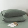 Ruccit 2 Pack Sage Green Pillowcases Washed Cotton Green Pillow