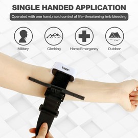 Tourniquet Tactical Equipment Emergency Outdoor 2 Pieces Tourniquet Tactical Tourniquet Fight Application for Blood Loss Control and 2 Pieces Elastic Wrap Tape Army Tape