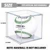 VOLEAAR Baseball Display Case 4 Pack, UV Protected Acrylic Square