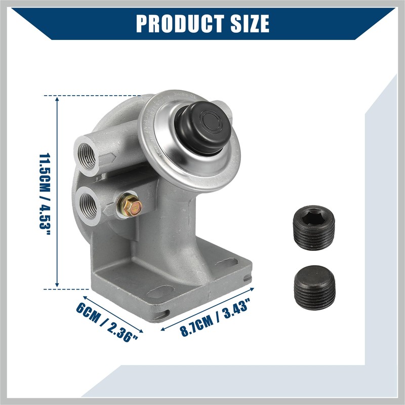 RATCHROLL 3/8" NPT 1-14" Diesel Fuel Filter Mounting Base/Hand Priming