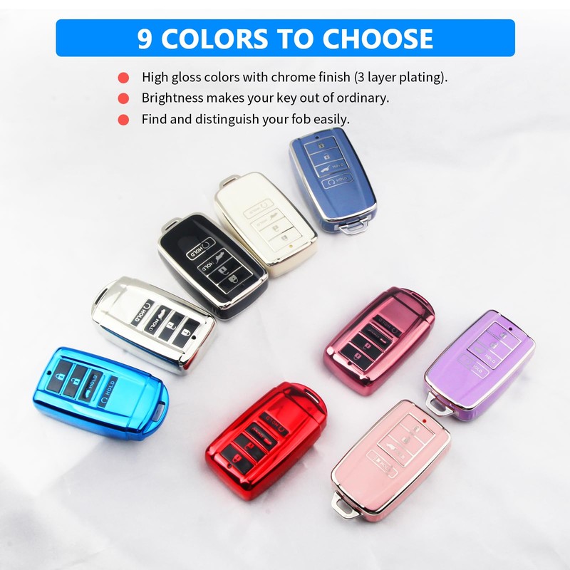 QBUC Key Fob Cover for Acura MDX 2014-2020, for Acura