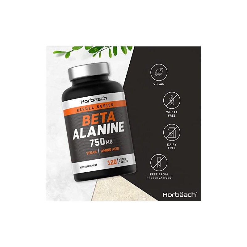 Beta Alanine 750mg | 120 Vegan Tablets | Premium Amino
