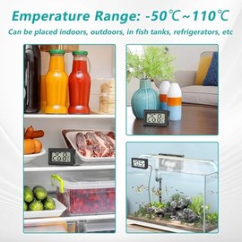 2PC Sensor de Sonda Termómetro Digital LCD, Termómetro Digital para Refrigeración Por Agua, Refrigerador y Congelador de Acuario                      
