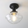 Pathson Glass Flush Mounted Ceiling Light, Vintage Farmhouse Ceiling Lamp