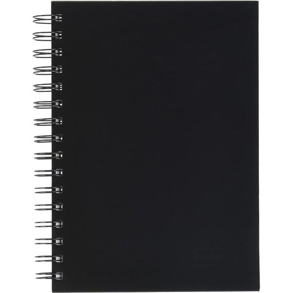 Spiral Sketchbook A4 Black Linen Cover 110gsm 96 Sheets