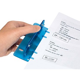 Wedo 67809 2-Hole Pocket Puncher, Made of Plastic, For Filing, 8 cm Punch Holes, With 12 cm Scale