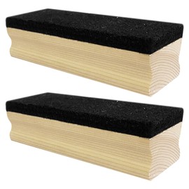 2 Pieces of Blackboard Eraser, Blackboard Eraser with Wooden Handle, Thick Felt Cleaning Eraser, Large Whiteboard Eraser, Silent Dust-Free Chalk Eraser, School Teaching Supplies