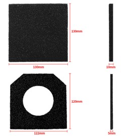 YIHUA # 10pcs Replacement Activated Carbon Filters Set (5 Front & 5 Rear) for 948DQ-I 948DQ-III Solder Fume Extractor