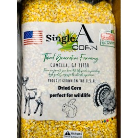 Single A Corn: Premium Dried and Shelled Whole Kernel Corn 21 lbs - Perfect Feed for Birds, Deer, and Other Wildlife- This Season's Corn!