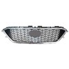 munirater Front Upper Grille Chrome Honeycomb W/O Radar Hole Replacement