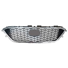 munirater Front Upper Grille Chrome Honeycomb W/O Radar Hole Replacement for 2015-2017 Sonata