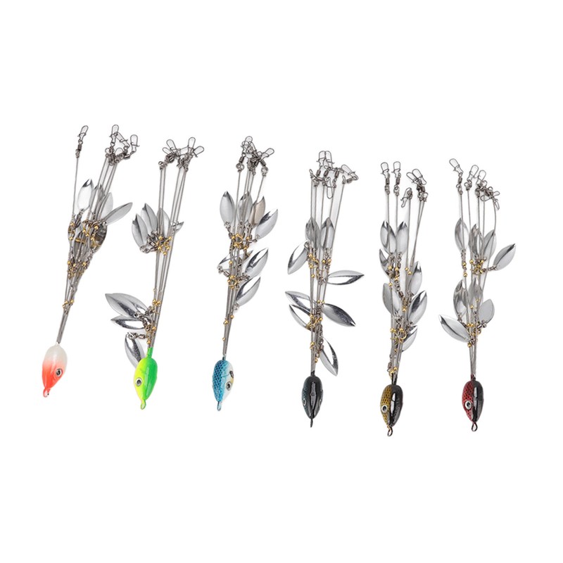 6 Pcs Umbrella Rigs with Sequin Fishing Rigs Lure 5