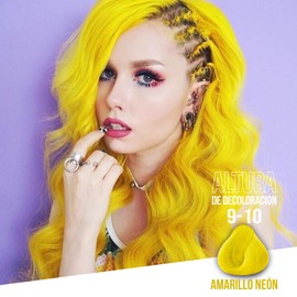 KÜÜL - Color System Funny Colors Tinte Semipermanente Cabello Color Amarillo Neón 90 ml, con Aceite de Coco, Filtro UV y Colágeno, Prolonga Intensidad del Color, Aporta Hidratación, Brillo y Sedosidad