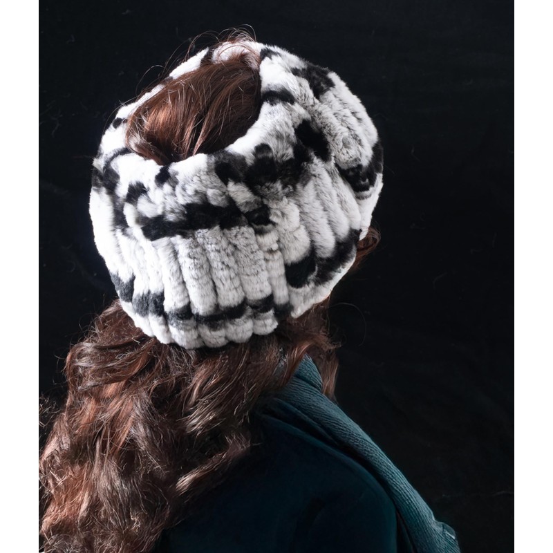 HEIZZI Larger Size Real Fur Headband Genuine Rabbit Fur Headband