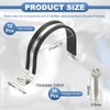 PATIKIL 12Pcs Pipe Clamps, 3 Inch 304 Stainless Steel Rubber