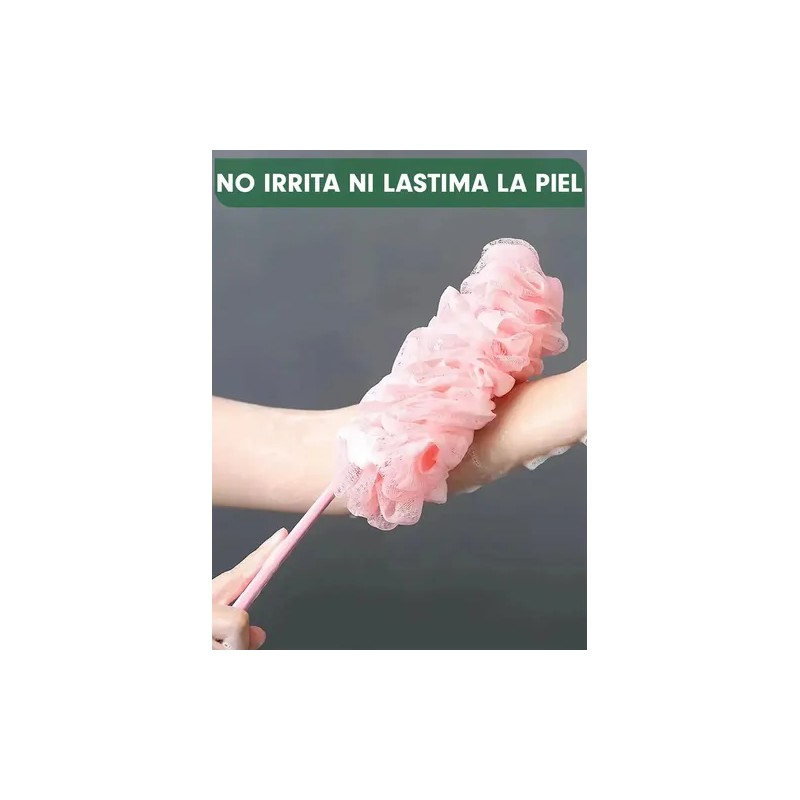 2pz Cepillo Esponja Cuerpo Baño Espalda Masaje Mango Largo Ab