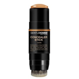 Gentlehomme - Concealer Stick - Men’s 2-in-1 Concealer & Brush - For Blemishes, Dark Circles, Scars, Acne & Uneven Skin Tones - Natural Finish - All Skin Types - Vegan - Dark - 1 Stick