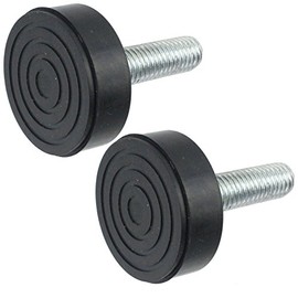 SPARES2GO Universal Washing Machine Adjustable Screw in Foot (Pack of 2, 8mm Thread)