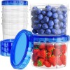 HOMETALL Freezer Storage Containers, [6 Pack-16 Oz] Airtight Plastic Food