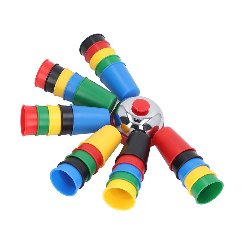 Stacking Cups Card Games Toy Early Educational Training Colorful Interactive