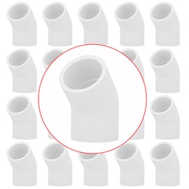 20Pack 3/4" 45 Degree PVC Elbow Pipe Fitting Connector (Socket x Socket) Furniture Build Grade SCH40 3/4 Inch 45 Degree Elbow PVC Corner Adapter for Home Sewer Plumbing Water Line
