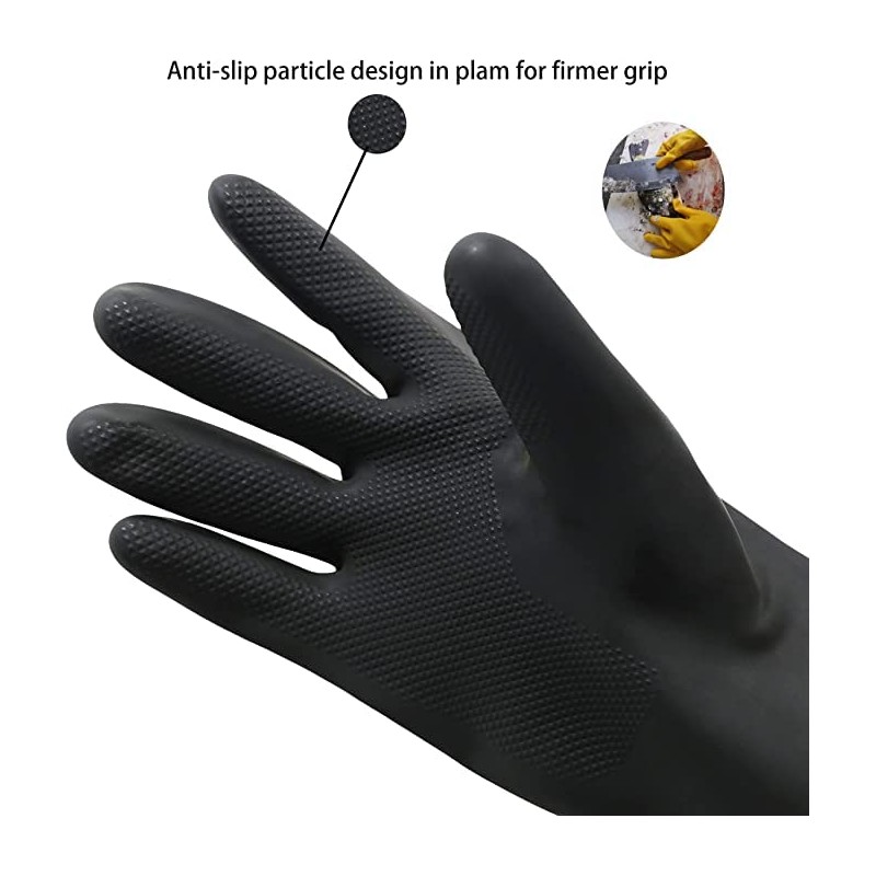 HHPROTECT Chemical Resistant Gloves,Waterproof Reusable Dishwashing Household Cleaning Protective Safety