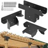 4pcs Heavy-Duty Post Brackets Kit - 4x4 Wood Deck Mounting,（Inner