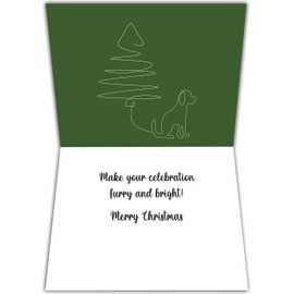 Glory To Dog Let Me Be Your Christmas Tree Christmas Card with Greeting Card Mailing Envelope