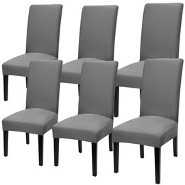 YISUN Universal Stretch Chair Covers Set of 4 / 6 Chair Covers for Dining Room