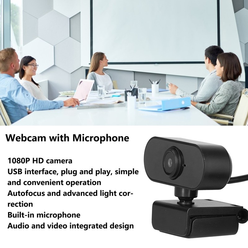 USB Laptop Camera 1080P Webcam with Microphone for Recording Game