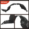 A-Premium Pair Front Inner Fenders Liner Splash Shield Set -