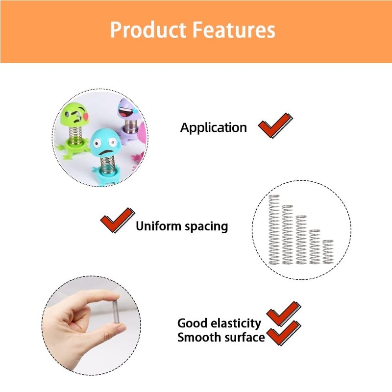 5PCS Small Compression Spring Strong Elasticity 3mm OD 0.5mm Wire