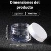 Triko Set de 4 Tarros Redondos de Plástico para Viaje