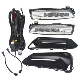 Silscvtt 1 Pair Front Fog Lights Assembly Replacement for Honda Accord Sedan 2018 2019 Left and Right Side with Bezel Switch 33950TVAA01 33900TVAA01