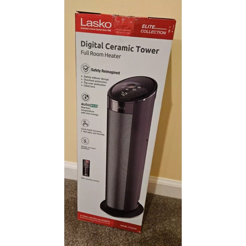 Lasko NEW Lasko 22 inch Ceramic Tower Heater 3 Speed