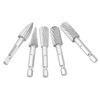 5pcs 1/4inch Hex Shank High Speed Steel Burrs Rotary Files