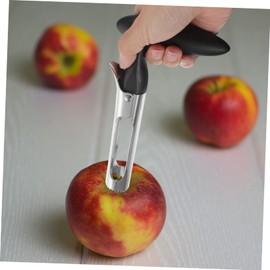 STOBAZA 2 pcs Stainless Steel Fruit Core Remover Tool Easy to Use Pear Apple Core Removing Gadget for Kitchen Comfortable Grip Reliable Suitable for Sized Fruits