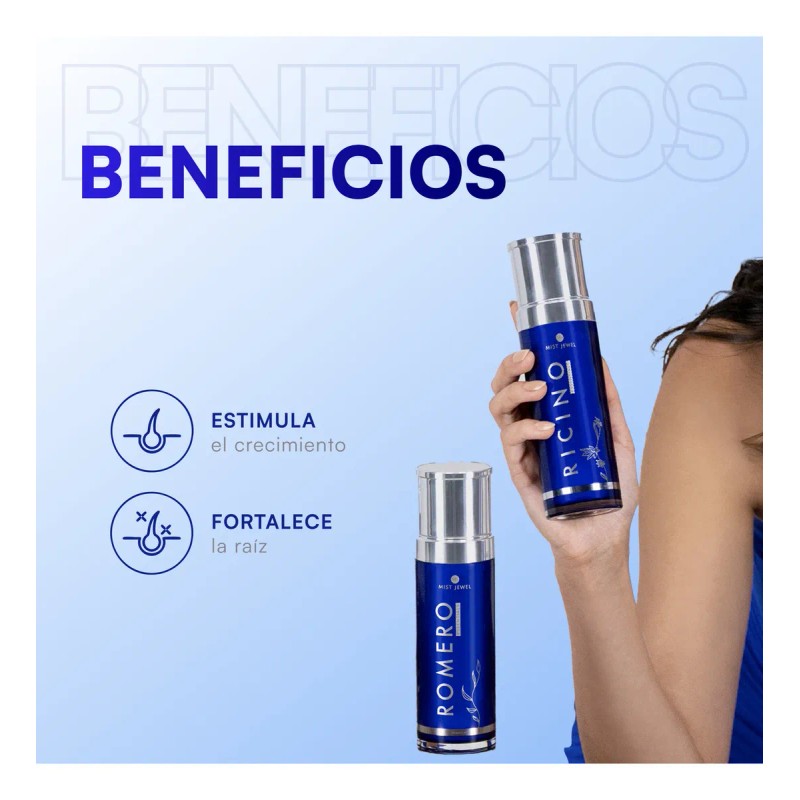 Essentials Romero + Ricino Aceites Capilares Y Faciales 2u