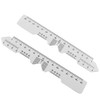 JCBIZ 2pcs Glasses Pupil Distance Ruler 150mm Eye Ophthalmic Tool