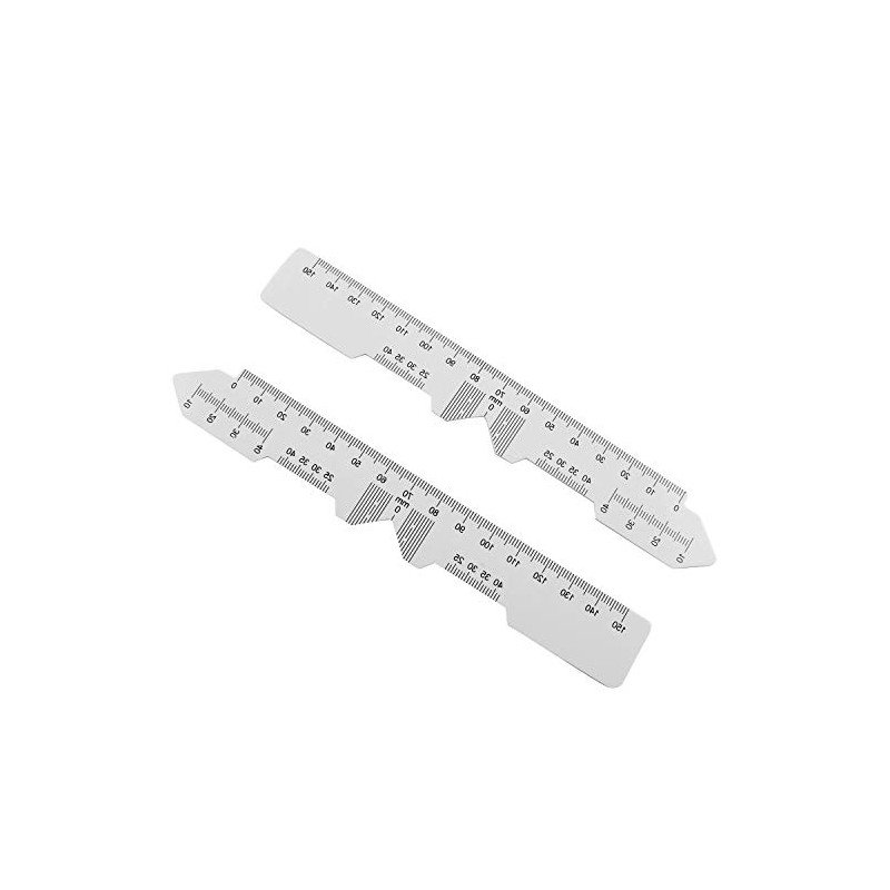 JCBIZ 2pcs Glasses Pupil Distance Ruler 150mm Eye Ophthalmic Tool