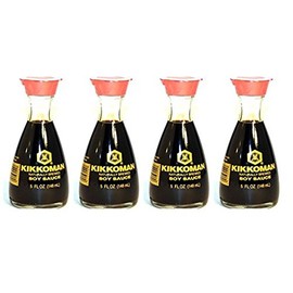 Kikkoman Soy Sauce in Dispenser 5 fl oz (Pack of 4)