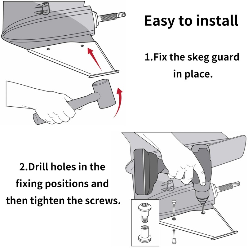 Boat Skeg Repair Guard Replacement Kit Fits MerCruiser Alpha 1