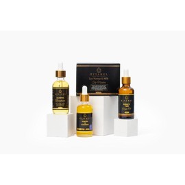 Ultimate Eczema Relief Bundle - Organic, Hypoallergenic, 4-Step Solution for Soothing & Radiant Skin, Dermatologist Approved - Size: with 50 ML glowing abundance oil, Pick the Soap: Healing & Soothing Soap