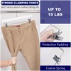 Amber Home 10 Pack White Wooden Pants Hangers with 2-Adjustable